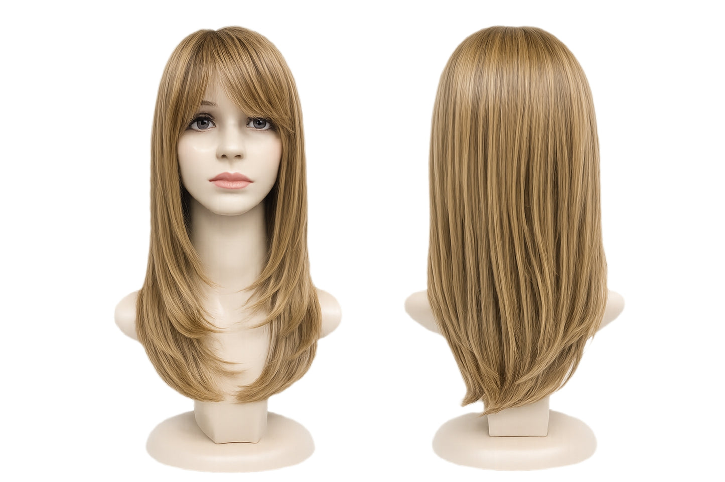 Peluca modelo Sandra tono H4/27 castaño dorado