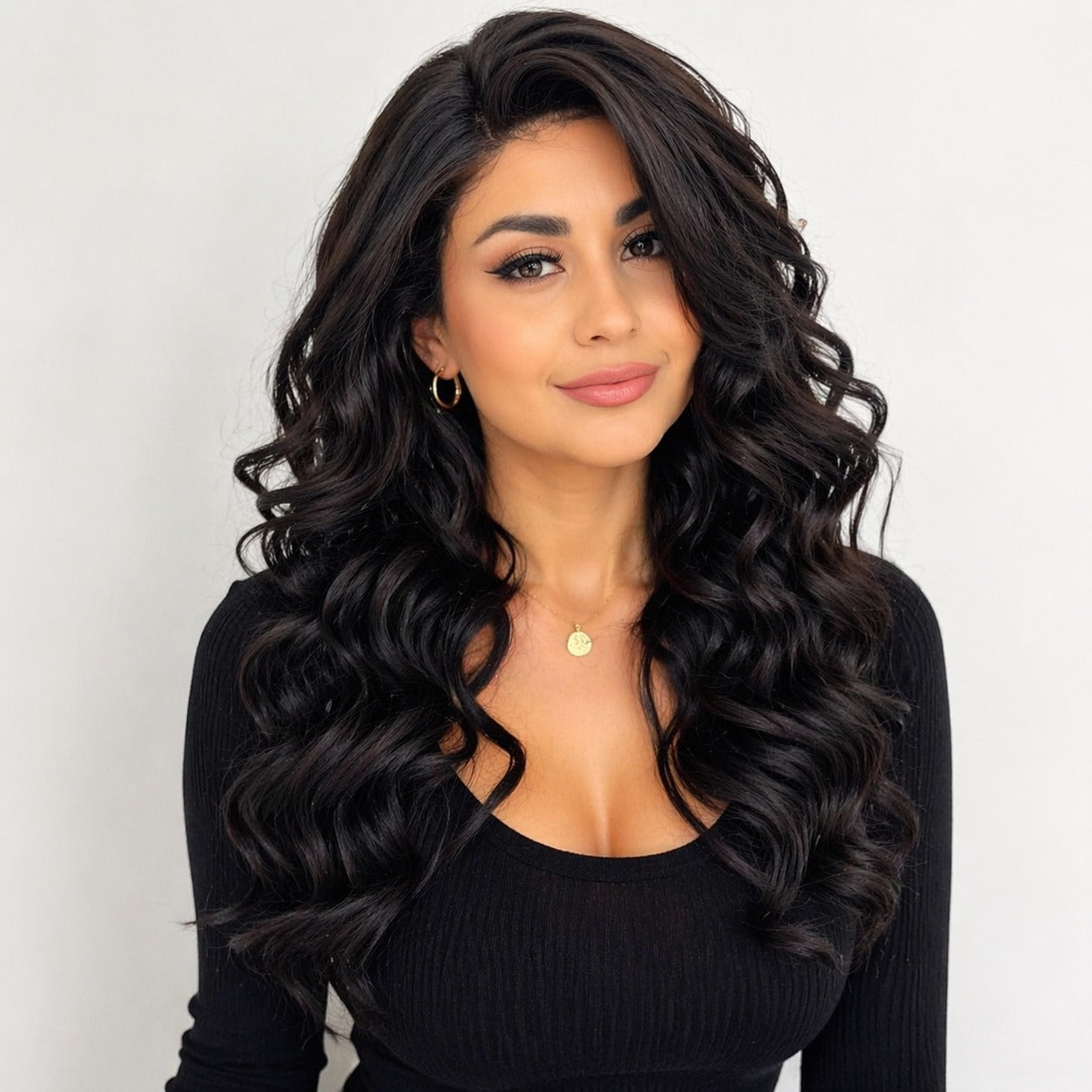 Peluca Ondulada Modelo Anny Lace Front – Color Castaño #2 | 24 Pulgadas
