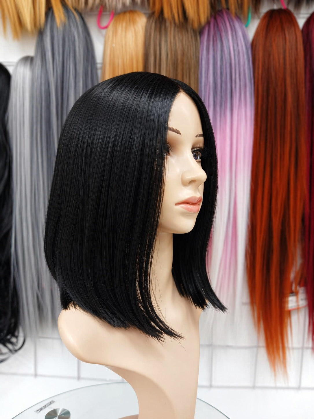 Peluca Corte Bob con Lace – Fibra Premium, Natural y Elegante modelo Aby