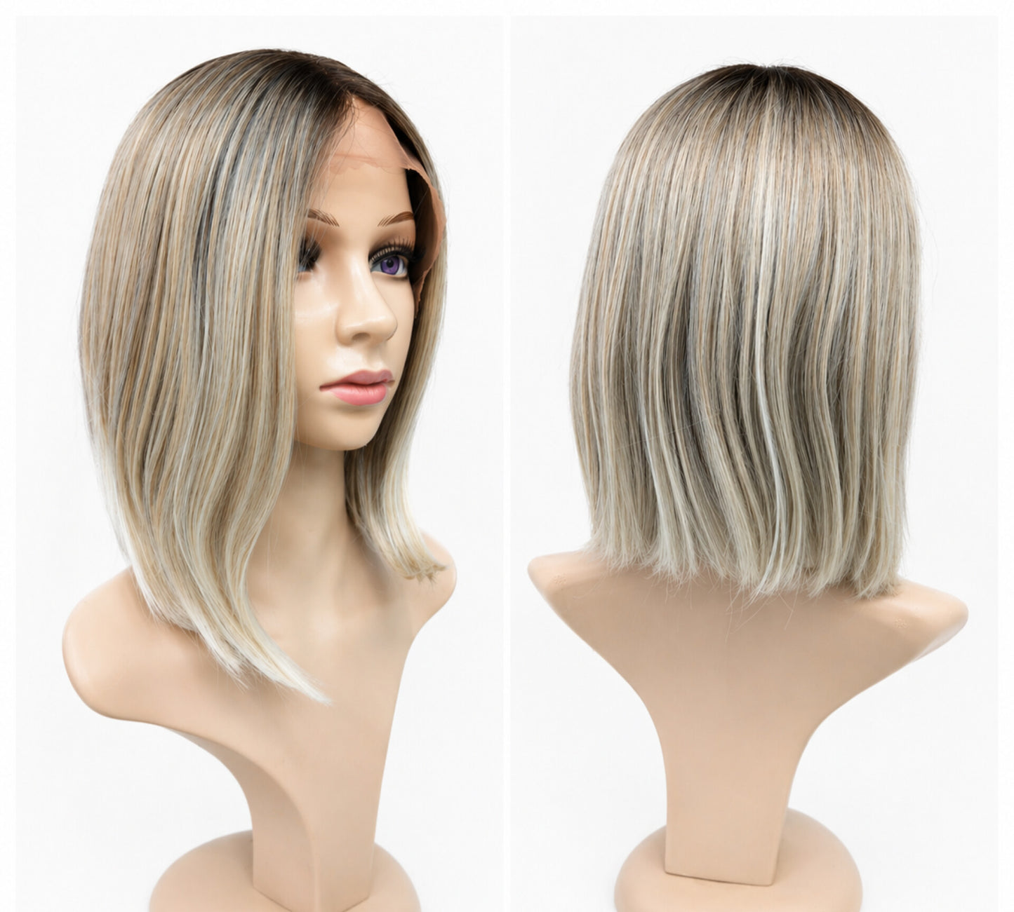 Peluca Rubia corta lace front Aria