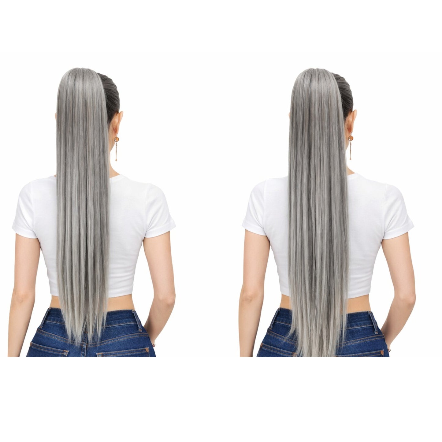 Coleta lacia gris claro 2 looks en 1
