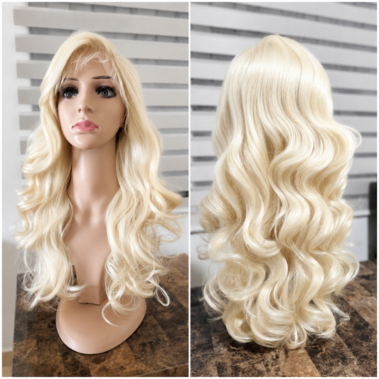 Peluca rubia ondulada modelo Vianey